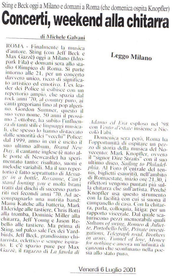 Leggo (ed. di Milano) 6 luglio 2001